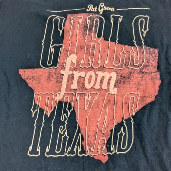Pat Green Girls From Texas Cap Sleeve Concert T-shirt Black Small - Picture 2 of 7